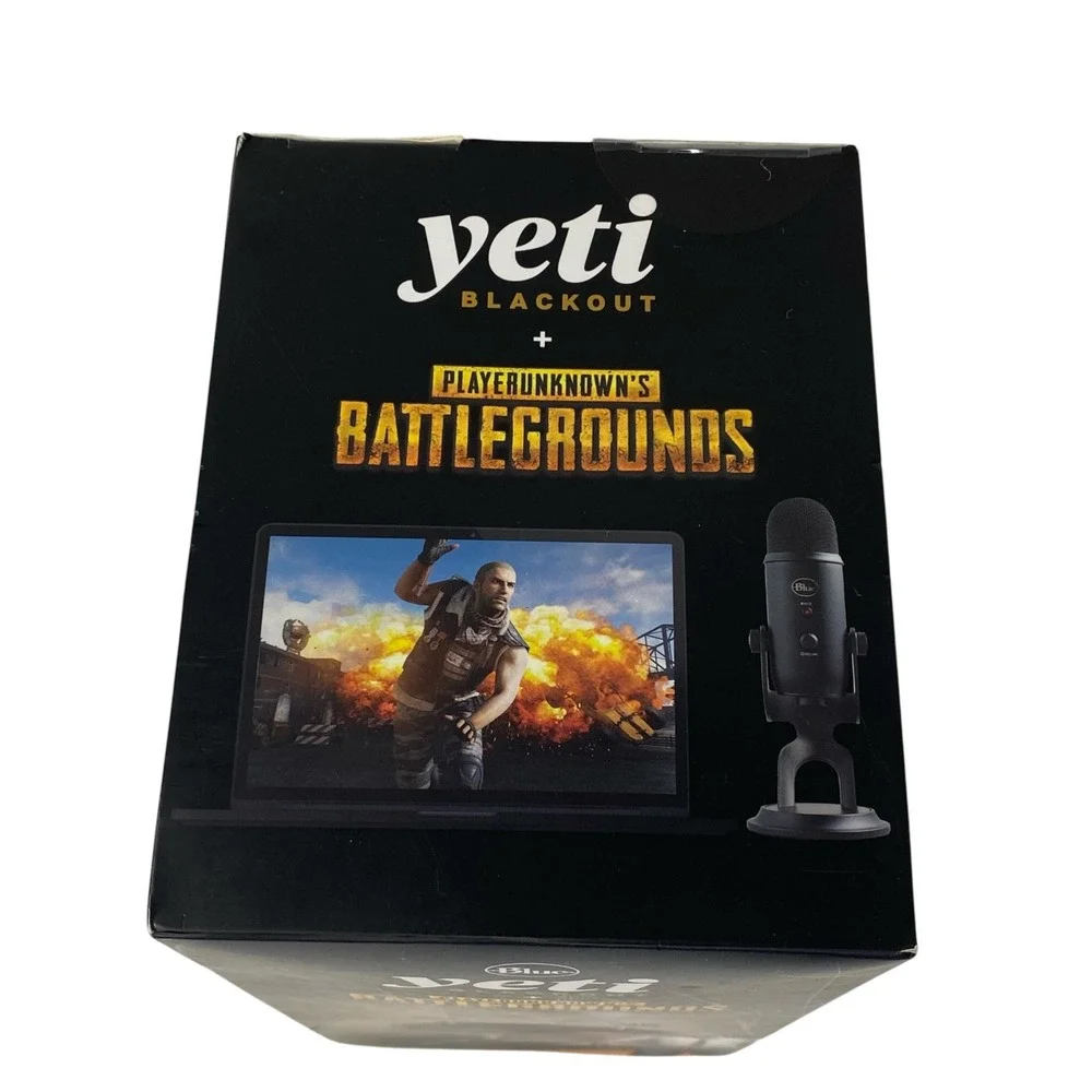 Blue Yeti Blackout & Playerunknown's Battlegrounds PUBG Bundle USB Microphone